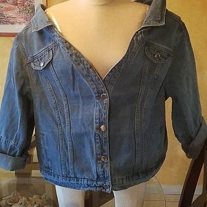 off the shoulder denim jacket plus size